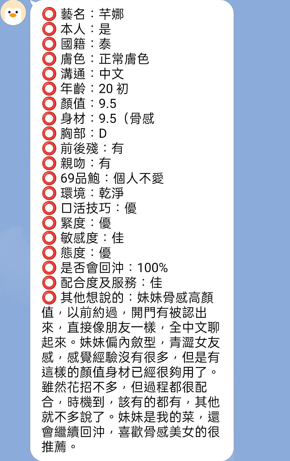 大安 小姐外出 奈斯(混血學生妹)169cmcm 43kg/kg D罩杯 18y歲